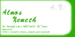 almos nemeth business card